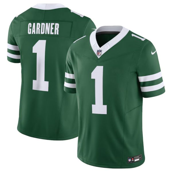 Men's New York Jets #1 Ahmad Sauce Gardner Green 2024 F.U.S.E. Vapor Limited Stitched Jersey - Custom Name