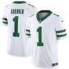 Men's New York Jets #1 Ahmad Sauce Gardner White 2023 F.U.S.E. Vapor Limited Throwback Stitched Football Jersey - Custom Name