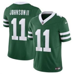 Men's New York Jets #11 Jermaine Johnson Green 2023 F.U.S.E Throwback Limited Stitched Jersey - Custom Name