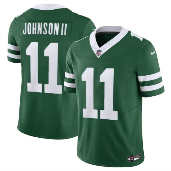 Men's New York Jets #11 Jermaine Johnson Green 2023 F.U.S.E Throwback Limited Stitched Jersey - Custom Name