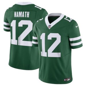 Men's New York Jets #12 Joe Namath Green 2024 F.U.S.E. Vapor Limited Stitched Jersey - Custom Name
