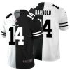 Men's New York Jets #14 Sam Darnold Black & White NFL Split Limited Stitched Jersey - Custom Name