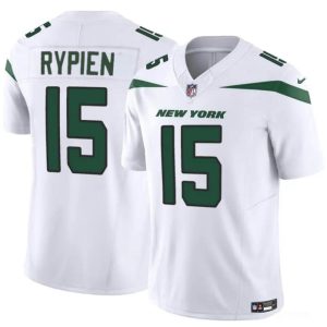 Men's New York Jets #15 Brett Rypien 2023 F.U.S.E. White Vapor Untouchable Limited Stitched Jersey - Custom Name