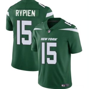 Men's New York Jets #15 Brett Rypien Green Vapor Untouchable Limited Stitched Jersey - Custom Name