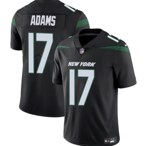 Men's New York Jets #17 Davante Adams Black 2024 Vapor Untouchable Limited Stitched Jersey - Custom Name