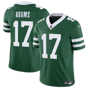 Men's New York Jets #17 Davante Adams Green 2024 F.U.S.E Throwback Limited Stitched Jersey - Custom Name