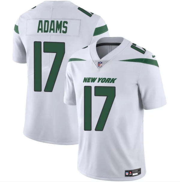 Men's New York Jets #17 Davante Adams White 2024 Vapor Untouchable Limited Stitched Jersey - Custom Name
