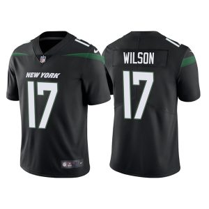 Men's New York Jets #17 Garrett Wilson 2022 Black Vapor Untouchable Limited Stitched Jersey - Custom Name