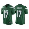 Men's New York Jets #17 Garrett Wilson 2022 Green Vapor Untouchable Limited Stitched Jersey - Custom Name