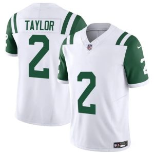 Men's New York Jets #2 Tyrod Taylor White 2024 F.U.S.E. Classic Alternate Vapor Untouchable Limited Stitched Jersey - Custom Name