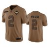 Men's New York Jets #2 Zach Wilson 2023 Brown Salute To Service Limited Stitched Football Jersey - Custom Name