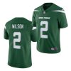 Men's New York Jets #2 Zach Wilson Green NFL 2021 Draft Vapor Untouchable Limited Stitched Jersey - Custom Name