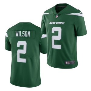 Men's New York Jets #2 Zach Wilson Green NFL 2021 Draft Vapor Untouchable Limited Stitched Jersey - Custom Name