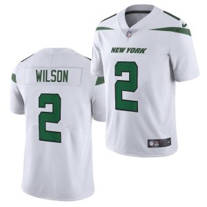 Men's New York Jets #2 Zach Wilson White NFL 2021 Draft Vapor Untouchable Limited Stitched Jersey - Custom Name