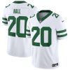 Men's New York Jets #20 Breece Hall White 2023 F.U.S.E. Vapor Limited Throwback Stitched Football Jersey - Custom Name
