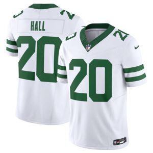 Men's New York Jets #20 Breece Hall White 2024 F.U.S.E. Vapor Limited Stitched Jersey - Custom Name