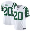 Men's New York Jets #20 Breece Hall White Classic Alternate Vapor F.U.S.E. Limited Stitched Football Jersey - Custom Name