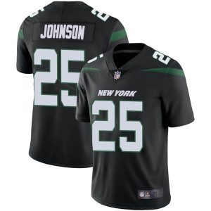 Men's New York Jets #25 Ty Johnson Black NFL Vapor Untouchable Limited Stitched Jersey - Custom Name