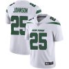 Men's New York Jets #25 Ty Johnson White NFL Vapor Untouchable Limited Stitched Jersey - Custom Name