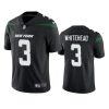 Men's New York Jets #3 Jordan Whitehead Black Vapor Untouchable Limited Stitched Jersey - Custom Name