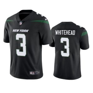 Men's New York Jets #3 Jordan Whitehead Black Vapor Untouchable Limited Stitched Jersey - Custom Name