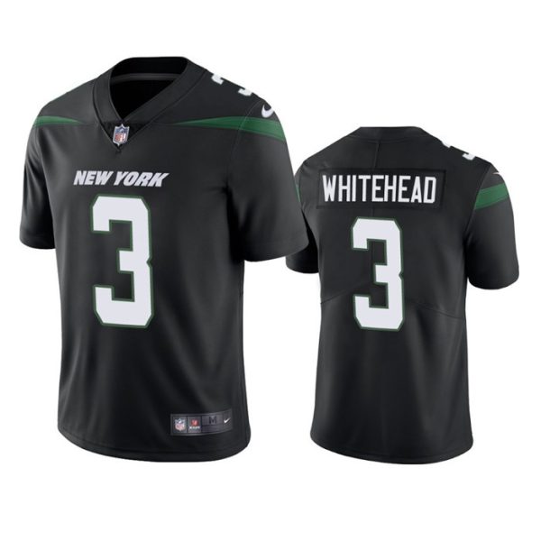 Men's New York Jets #3 Jordan Whitehead Black Vapor Untouchable Limited Stitched Jersey - Custom Name