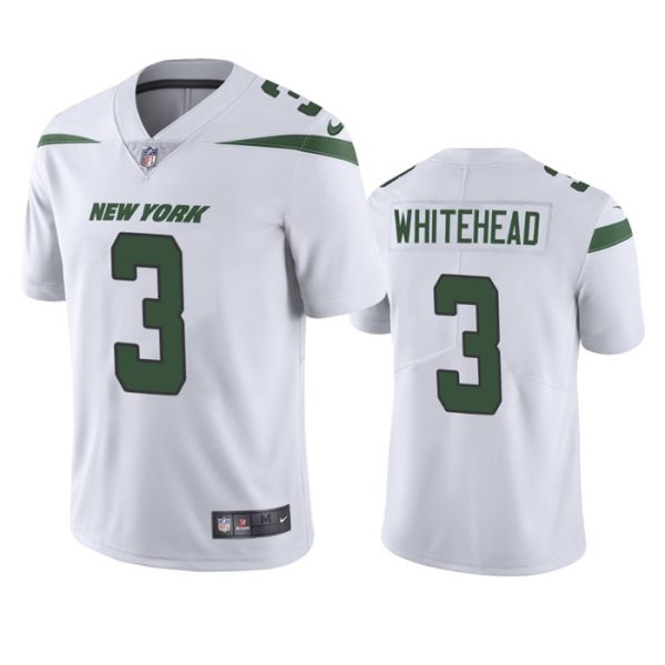 Men's New York Jets #3 Jordan Whitehead White Vapor Untouchable Limited Stitched Jersey - Custom Name