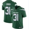 Men's New York Jets #31 Tarik Cohen Green Vapor Untouchable Limited Stitched Jersey - Custom Name