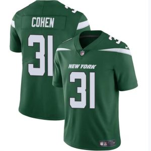 Men's New York Jets #31 Tarik Cohen Green Vapor Untouchable Limited Stitched Jersey - Custom Name