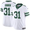 Men's New York Jets #31 Tarik Cohen White 2024 F.U.S.E. Vapor Limited Stitched Jersey - Custom Name