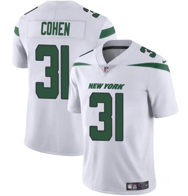 Men's New York Jets #31 Tarik Cohen White Vapor Untouchable Limited Stitched Jersey - Custom Name