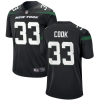 Men's New York Jets #33 Dalvin Cook Black Stitched Game Jersey - Custom Name