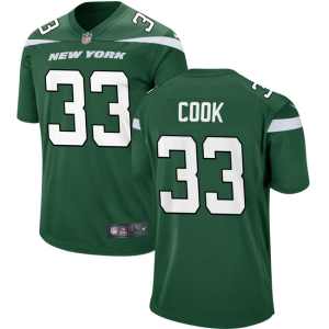 Men's New York Jets #33 Dalvin Cook Green Stitched Game Jersey - Custom Name
