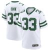 Men's New York Jets #33 Dalvin Cook White Stitched Game Jersey - Custom Name