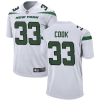 Men's New York Jets #33 Dalvin Cook White Stitched Game Jersey - Custom Name