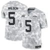 Men's New York Jets #5 Garrett Wilson 2024 F.U.S.E Arctic Camo Salute to Service Limited Stitched Football Jersey - Custom Name