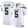 Men's New York Jets #5 Garrett Wilson White 2023 F.U.S.E Vapor Untouchable Limited Stitched Jersey - Custom Name