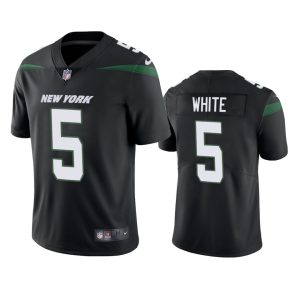 Men's New York Jets #5 Mike White Black Vapor Untouchable Limited Stitched Jersey - Custom Name