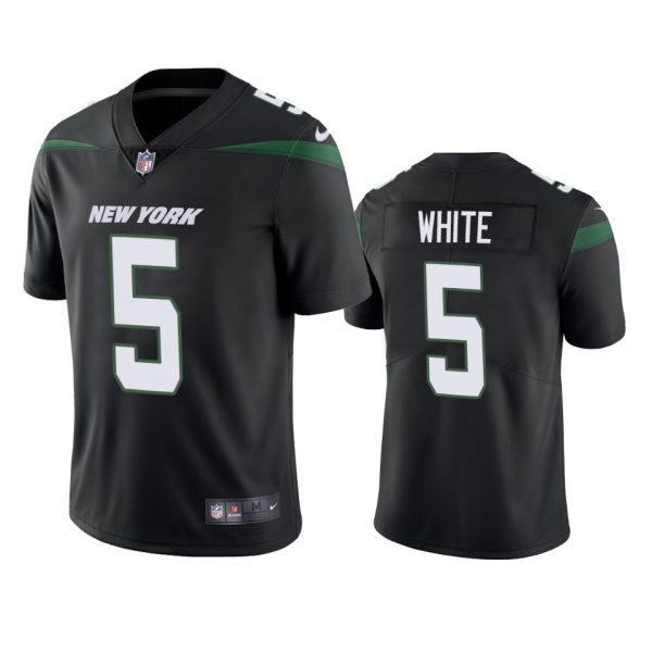 Men's New York Jets #5 Mike White Black Vapor Untouchable Limited Stitched Jersey - Custom Name