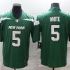 Men's New York Jets #5 Mike White Green Vapor Untouchable Limited Stitched Jersey - Custom Name