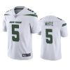 Men's New York Jets #5 Mike White White Vapor Untouchable Limited Stitched Jersey - Custom Name
