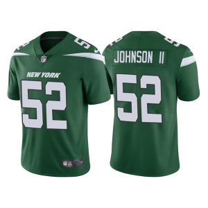 Men's New York Jets #52 Jermaine Johnson II 2022 Green Vapor Untouchable Limited Stitched Jersey - Custom Name
