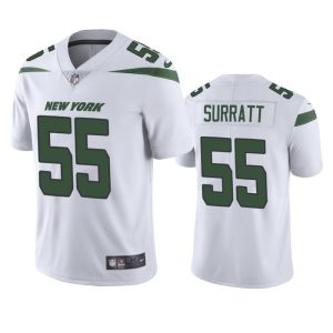 Men's New York Jets #55 Chazz Surratt White Vapor Untouchable Limited Stitched Jersey - Custom Name