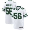 Men's New York Jets #56 Quincy Williams White Stitched Game Jersey - Custom Name
