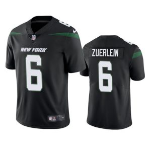 Men's New York Jets #6 Greg Zuerlein Black Vapor Untouchable Limited Stitched Jersey - Custom Name