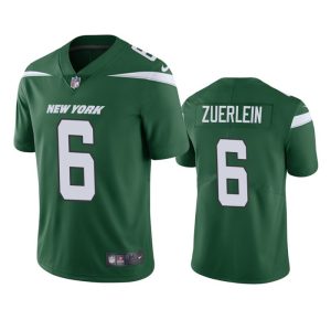 Men's New York Jets #6 Greg Zuerlein Green Vapor Untouchable Limited Stitched Jersey - Custom Name