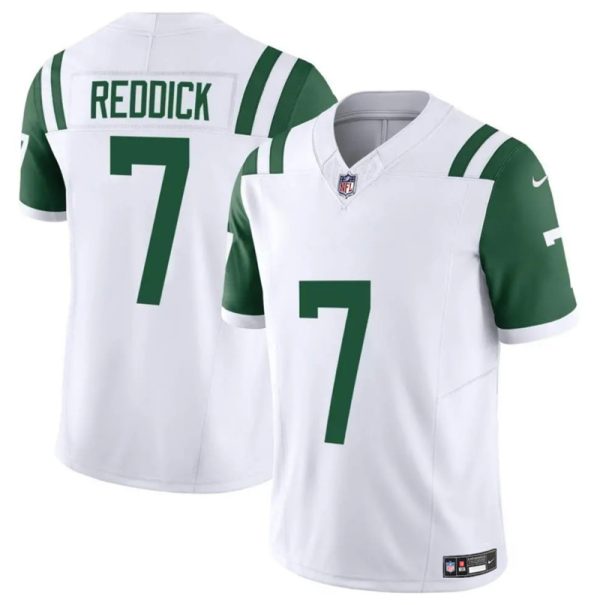Men's New York Jets #7 Haason Reddick White 2024 Classic Alternate Vapor F.U.S.E. Limited Stitched Football Jersey - Custom Name