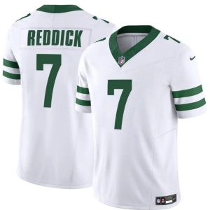 Men's New York Jets #7 Haason Reddick White 2024 F.U.S.E. Vapor Limited Stitched Jersey - Custom Name