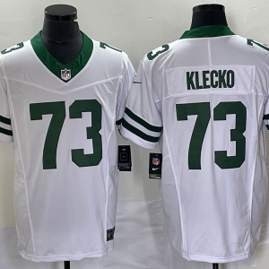Men's New York Jets #73 Joe Klecko White 2023 F.U.S.E. Vapor Limited Throwback Stitched Football Jersey - Custom Name