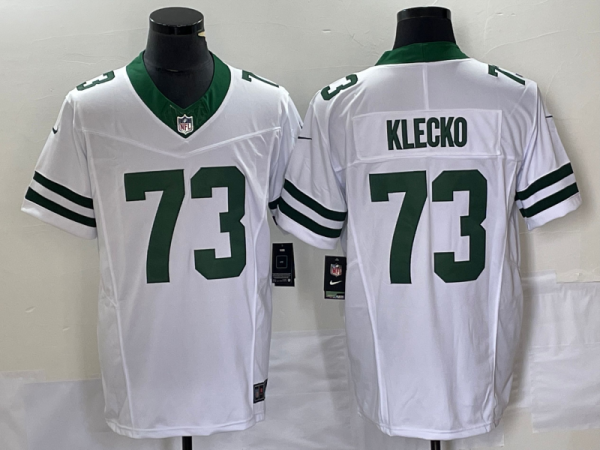 Men's New York Jets #73 Joe Klecko White 2023 F.U.S.E. Vapor Limited Throwback Stitched Football Jersey - Custom Name